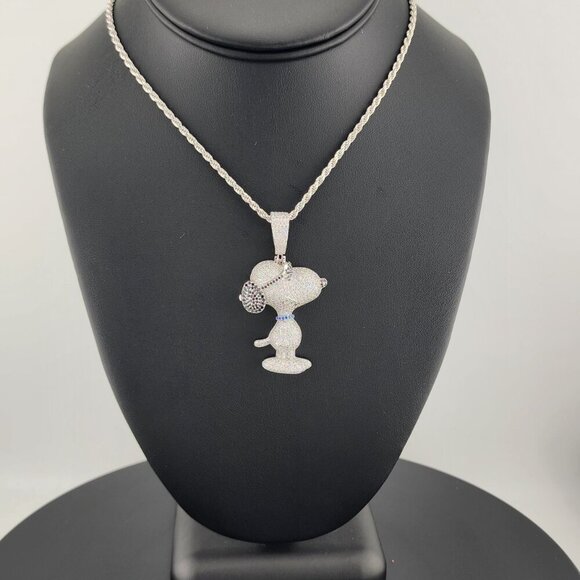 Sterling Silver 925 Snoopy Pendant Necklace – Classic Peanuts Character Jewelry - Picture 5 of 8